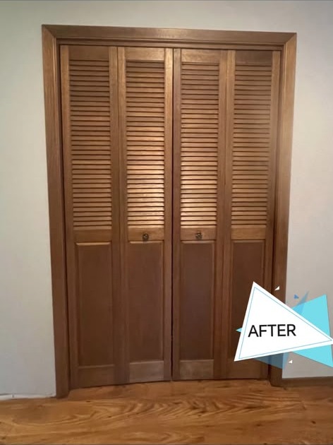 Door after premium wood finish by Ariel Pro Painter